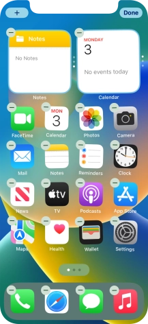 Press the home screen icon.