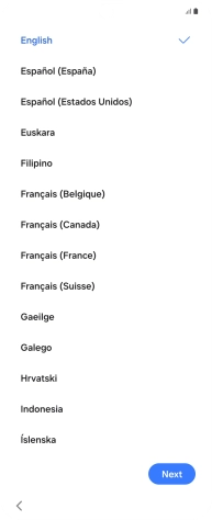 Press the required language.