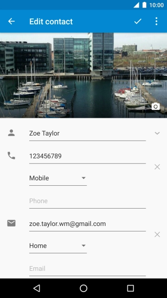 Press the menu icon.