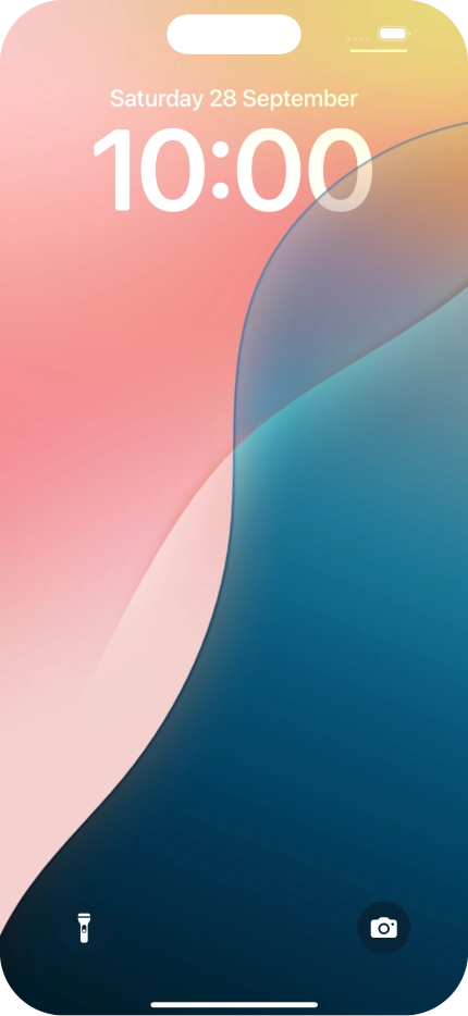 Slide your finger upwards starting from the bottom of the screen.