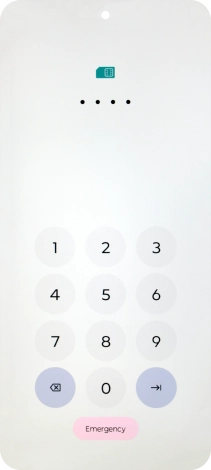 If your SIM is locked, key in your PIN and press arrow right.