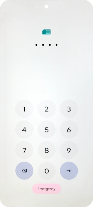 If your SIM is locked, key in your PIN and press arrow right.