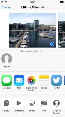 Press the required device.