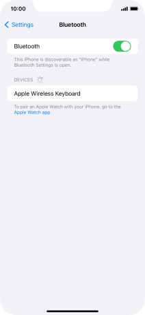 Press the required Bluetooth device and follow the instructions on the screen to pair the device with your phone.
