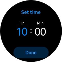 Slide your finger right or left on the Touch bezel to set the required time.