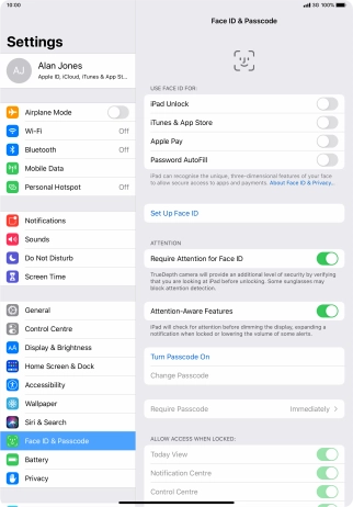 Press Set Up Face ID.