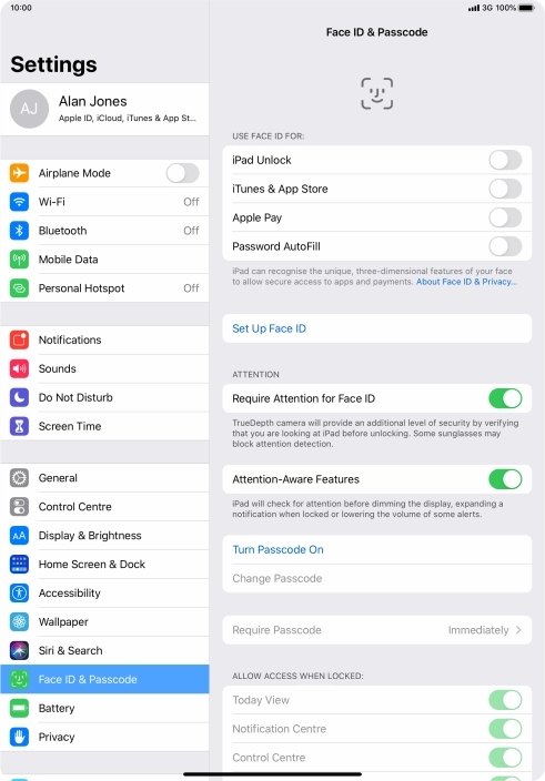 Press Set Up Face ID.