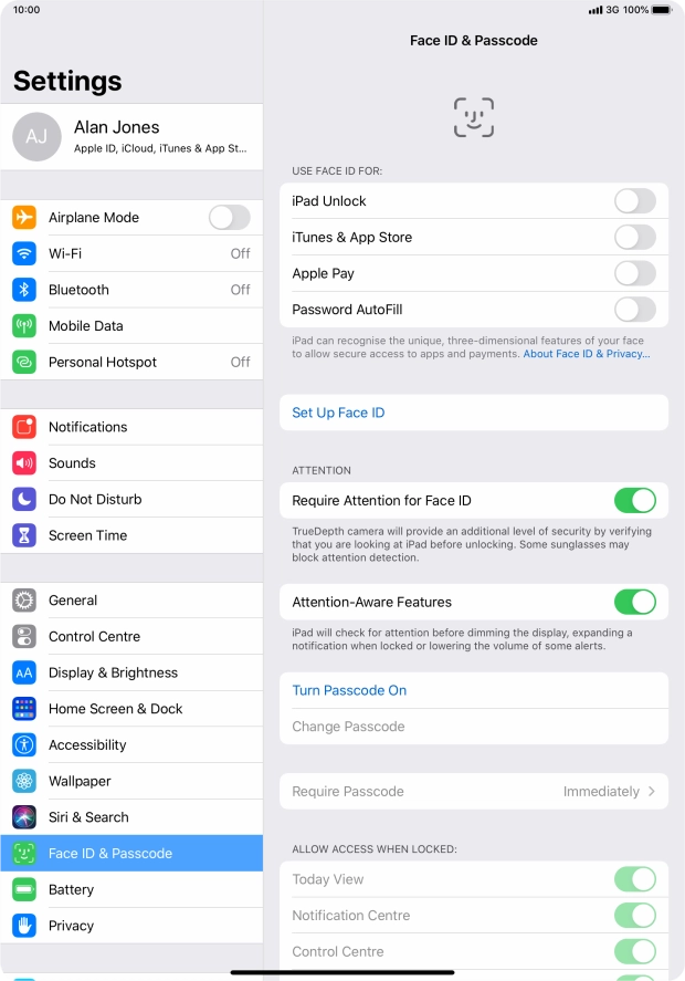 Press Set Up Face ID.