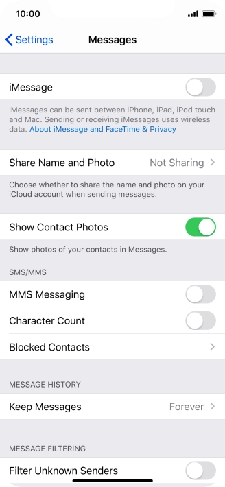 Press the indicator next to 