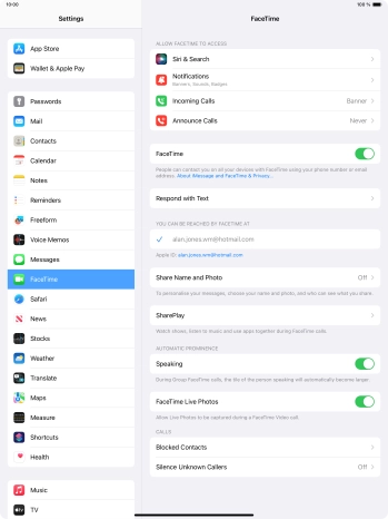 Press the indicator next to 