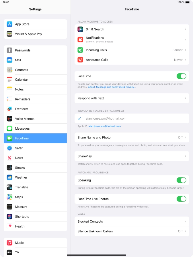 Press the indicator next to 