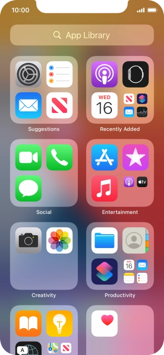 Press the required app.