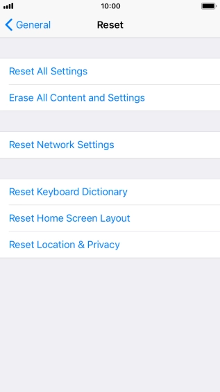 Press Reset All Settings.