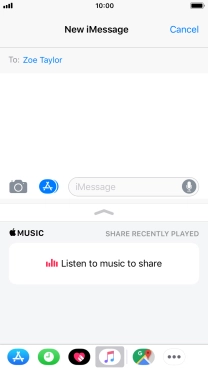 You can also send pictures, video clips, audio files and different effects in your iMessage. Follow the instructions on the screen to send your iMessage with the required content.