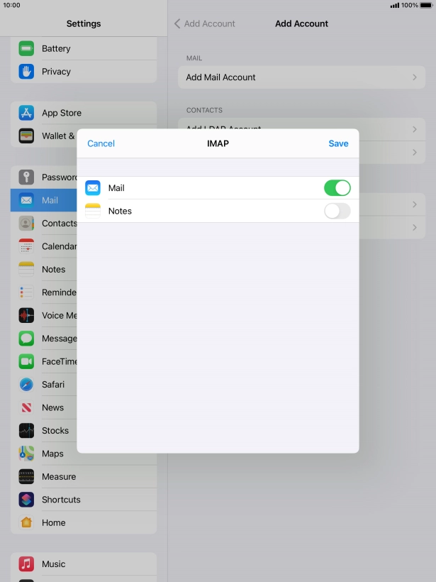 Press Save. Your email account has now been set up. To select more settings for incoming and outgoing server, proceed with the following steps.