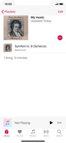 Hard press and hold the required audio file until a pop-up menu is displayed.