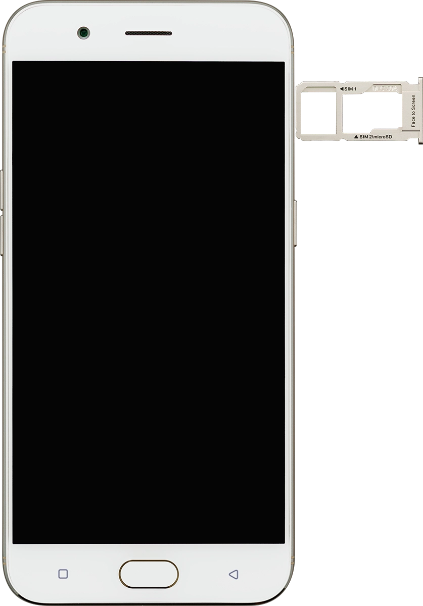 Turn your SIM so the angled corner of the SIM matches the angled corner of the SIM holder and place your SIM in the SIM holder.