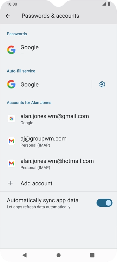 Press the indicator next to 