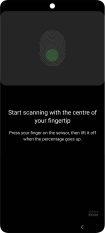 Follow the instructions on the screen to create the phone lock code using your fingerprint.