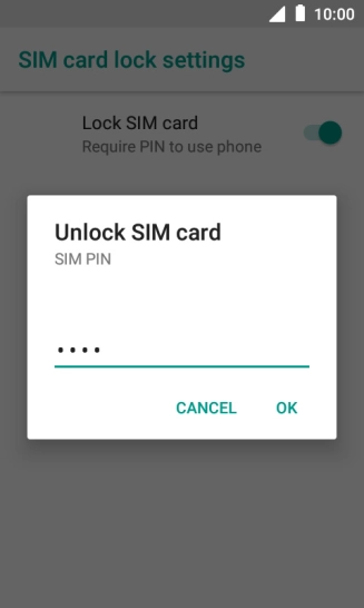 Key in your PIN and press OK.