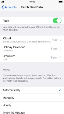 Press the indicator next to 