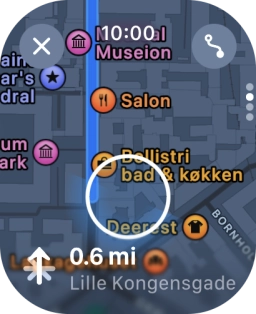 Follow the instructions on the screen to go to the required destination.