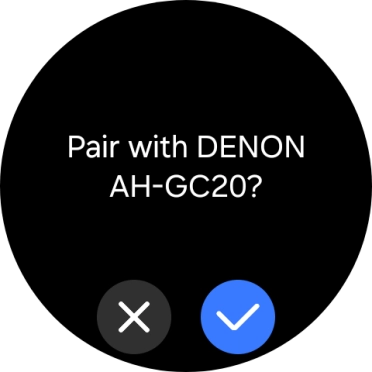 Press the confirm icon.