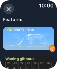 Press the required widget.