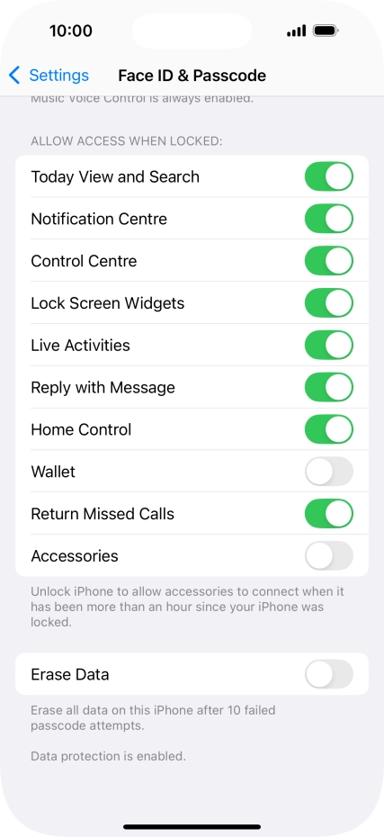 Press the indicator next to 