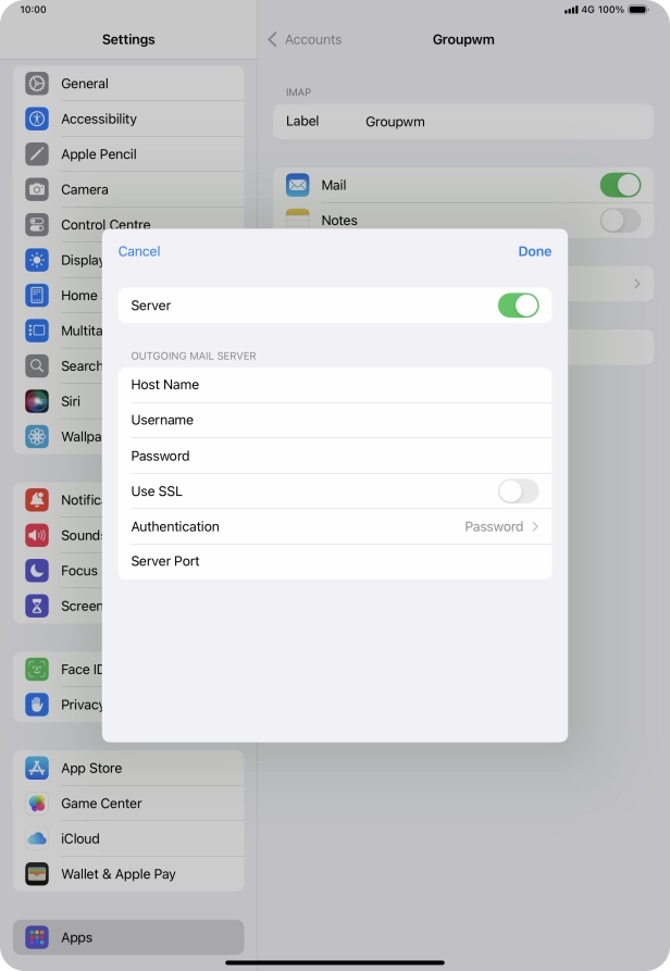 Press the indicator next to 