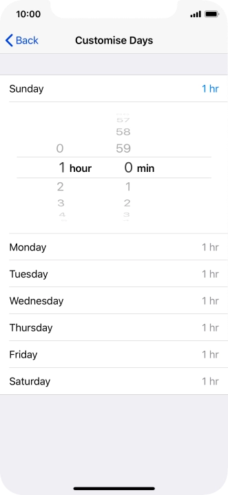 Select the required period.