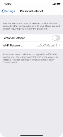 Press Wi-Fi Password and key in the required password.