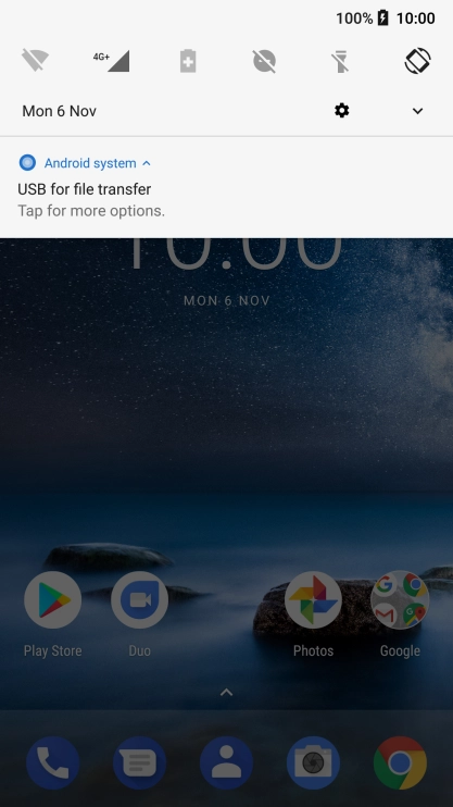 Press the connection icon.