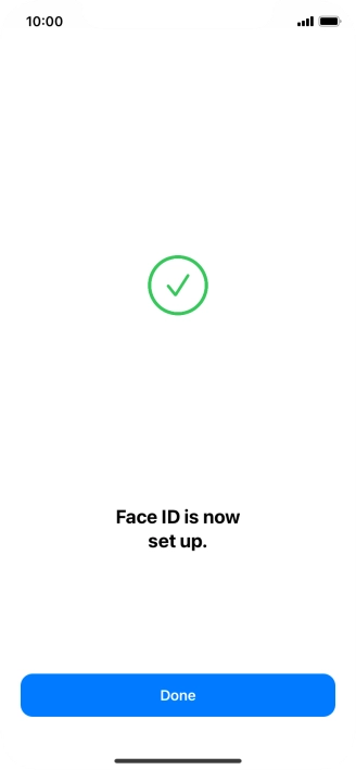 Press Done. If you haven't previously selected a phone lock code, key in a code of your own choice twice.