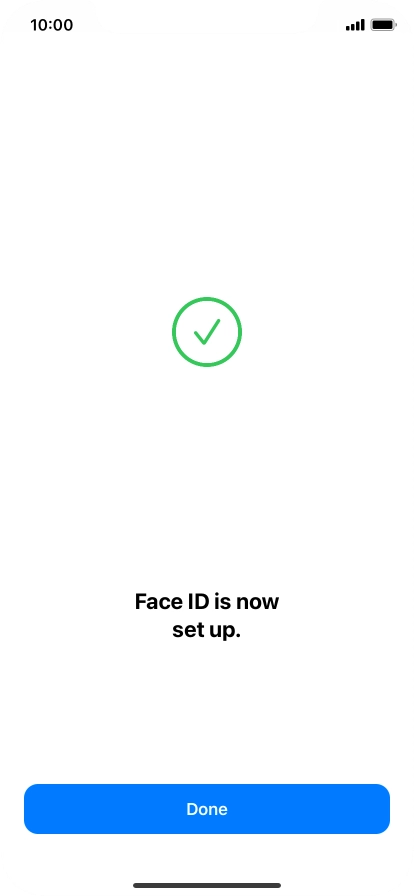 Press Done. If you haven't previously selected a phone lock code, key in a code of your own choice twice.