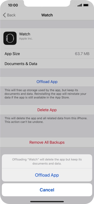 Press Offload App.