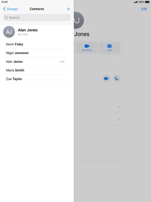 Press the new contact icon.