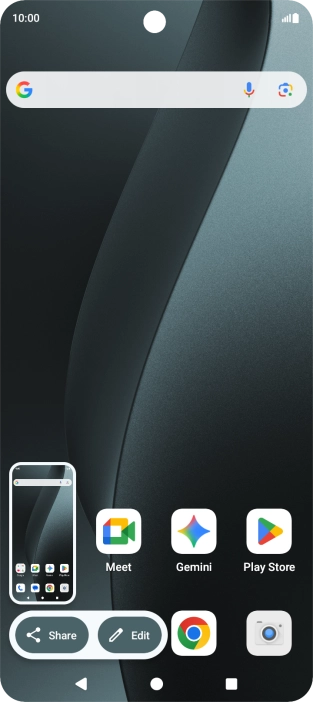 To edit your screenshot, press the screenshot and follow the instructions on the screen to make the required changes.