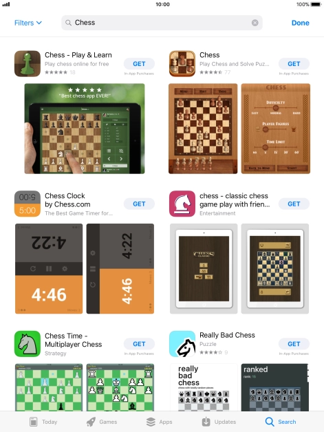 Press the required app.
