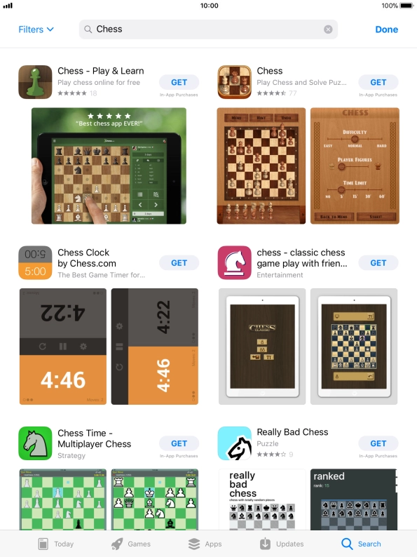 Press the required app.