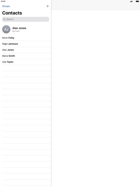 Press the new contact icon.
