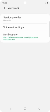 Press Voicemail settings.