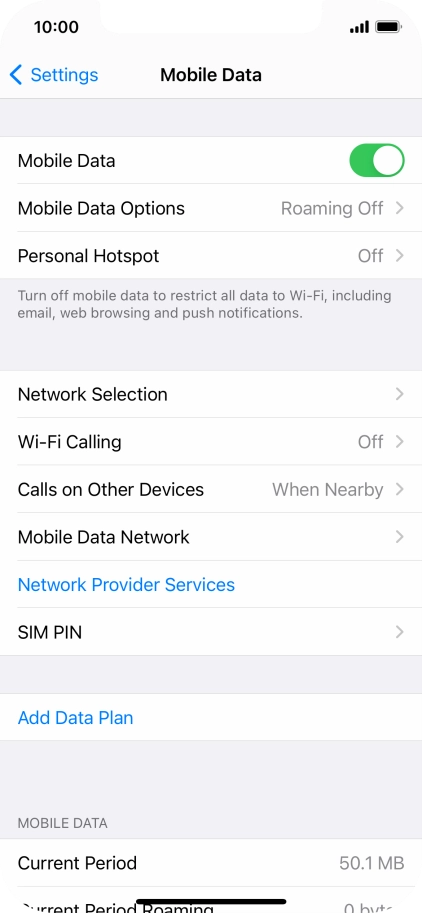 The total data usage is displayed next to Current Period.