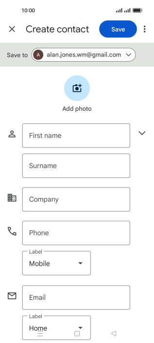Press the drop down list next to 