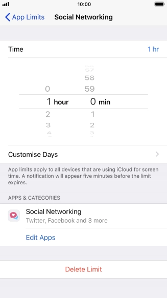 Press Customise Days.