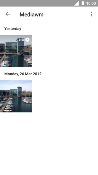 Press and hold any picture or video clip.