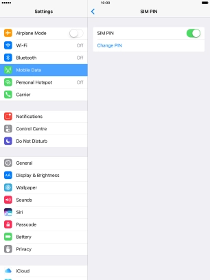 Press the indicator next to 