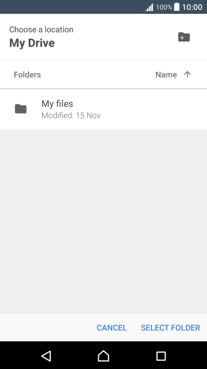 Press the new folder icon.