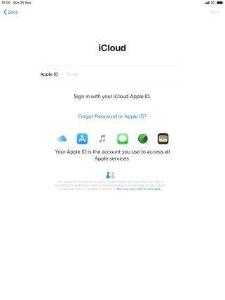 Press the field next to 
