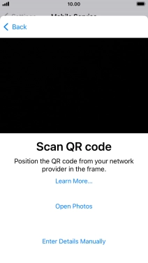 Place the QR code you've received inside the phone camera frame to scan the code.